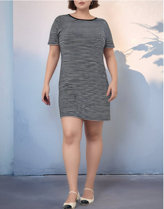 Front view of Plus Size T-Shirt Dress.