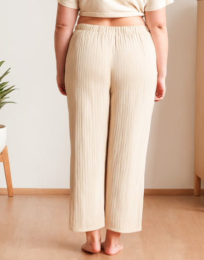 Back view of Plus Size Wide Leg Pants.