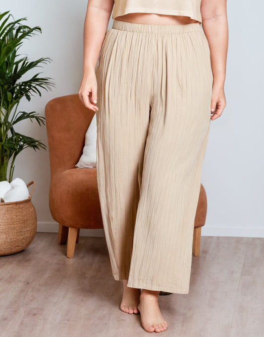 Front view of Plus Size Wide Leg Pants.