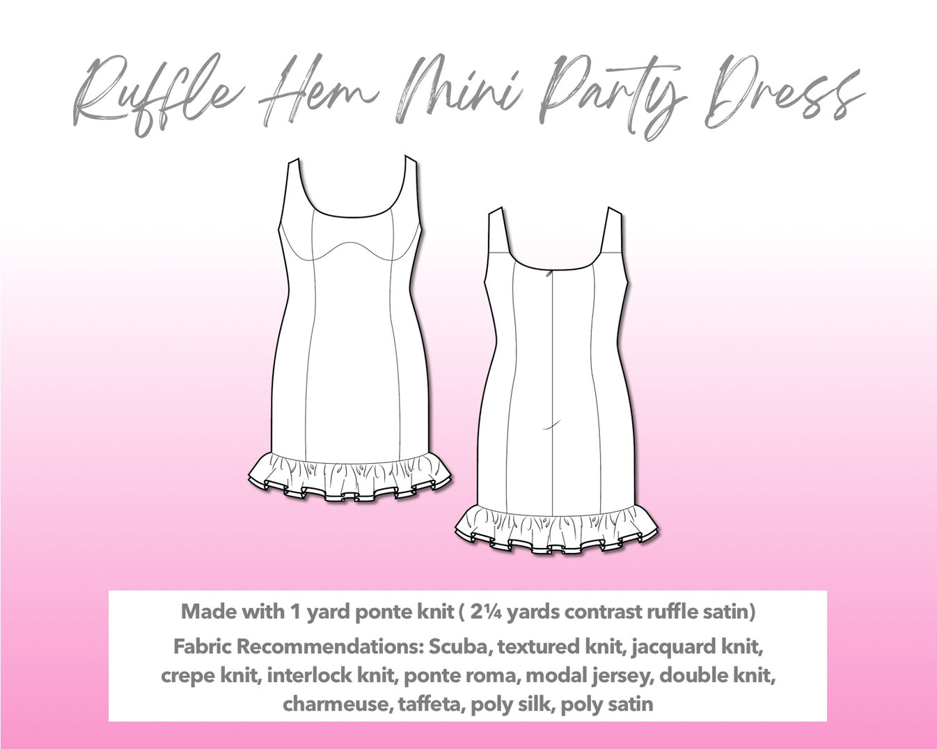 WAISTED DRESS WITH HEM RUFFLE LETTERS TO LEO