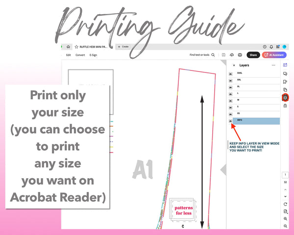 Ruffle Hem Mini Party Dress Sewing Pattern – Patterns For Less