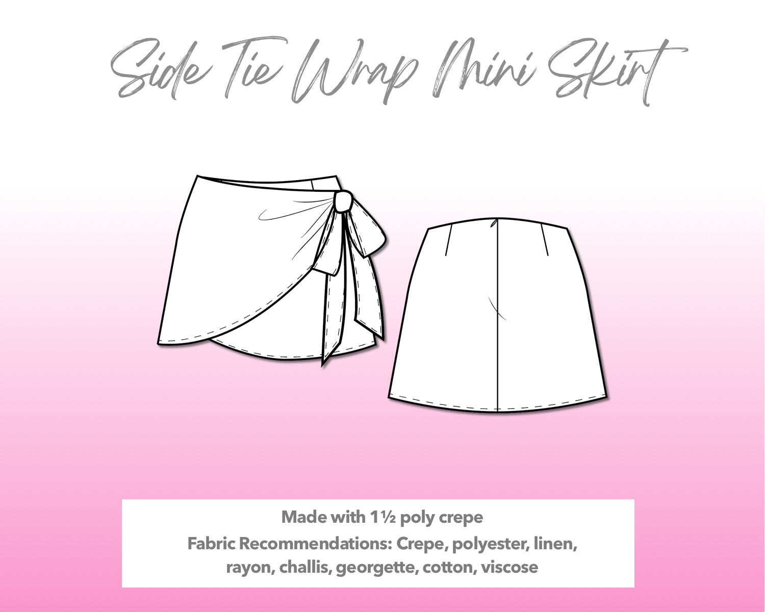 Mini wrap tie clearance skirt