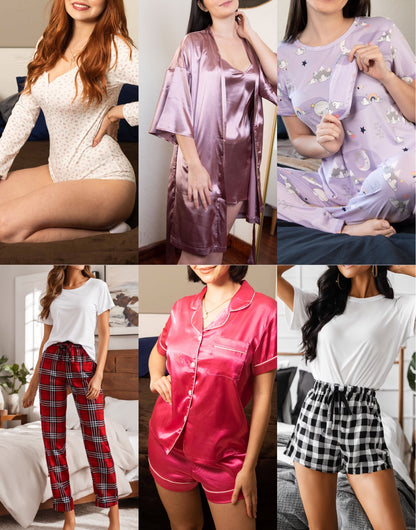 Sleepwear Pajama pdf sewing pattern bundle with easy instructions and step by step illustrations.