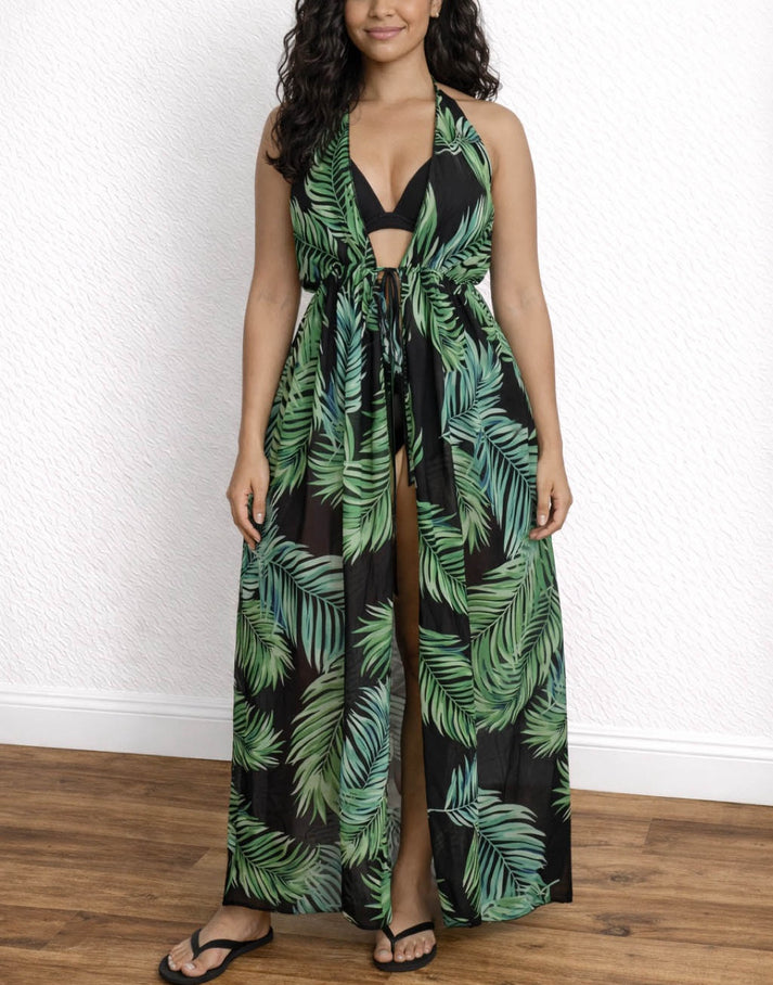Tie Front Halter Neck Backless Coverup Jacket Sewing Pattern – Patterns ...