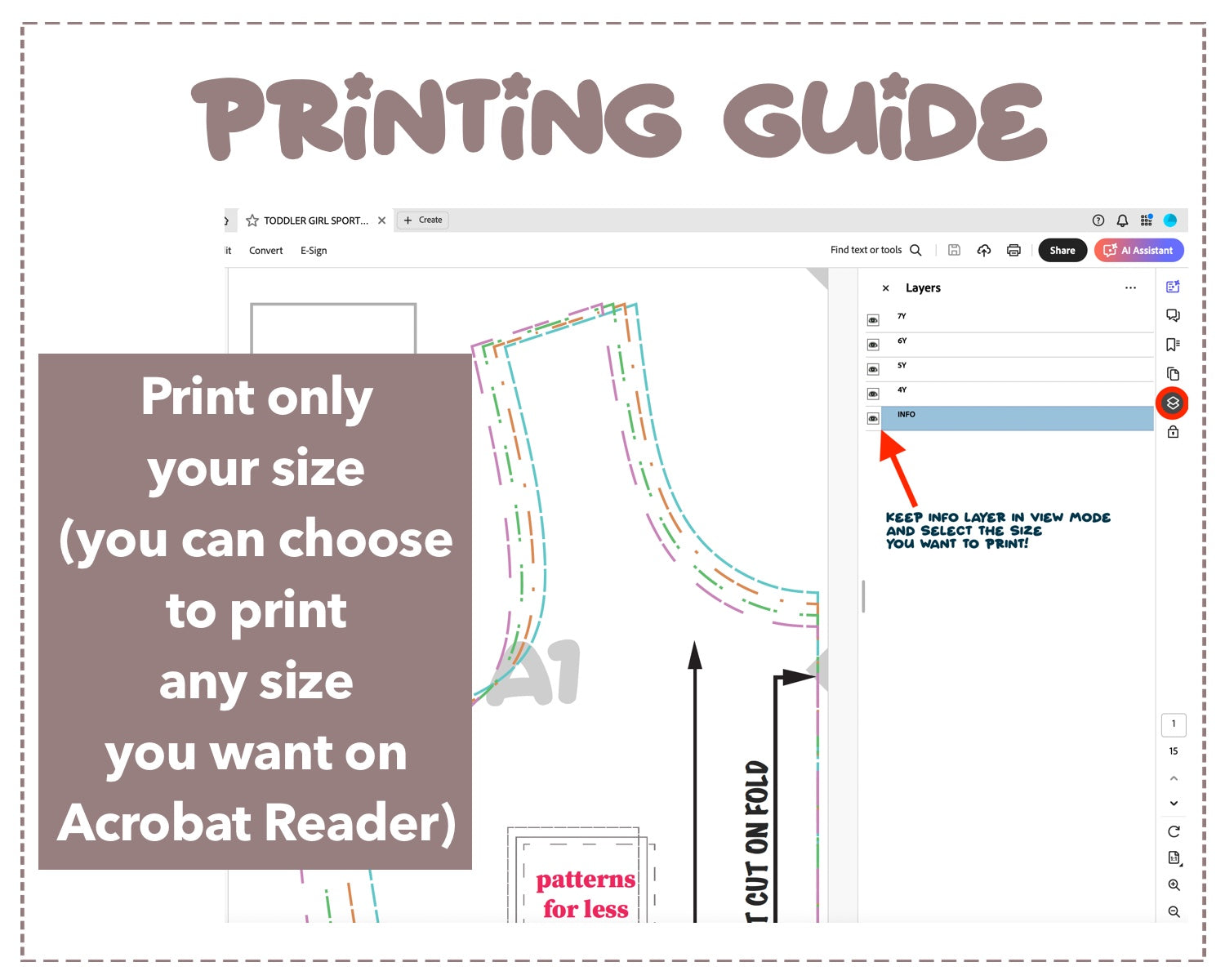 Sport Tank and Leggings Set sewing pattern printing guide.