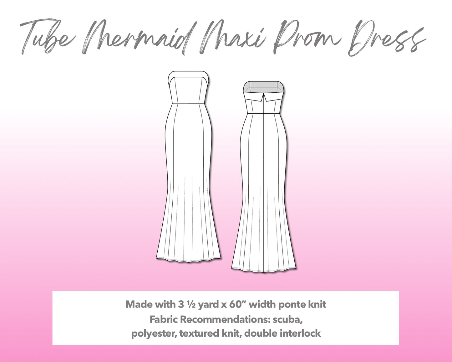 mermaid maxi dress pattern Tube Mermaid Maxi Prom Dress Sewing Pattern Patterns For Less mermaid maxi dress pattern Tube Mermaid Maxi Prom Dress Sewing Pattern Patterns For Less