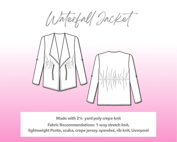 Waterfall Alpha Pattern Waterfall Jacket Sewing Pattern – Patterns For Less