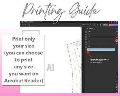 Waterfall Jacket sewing pattern printing guide.