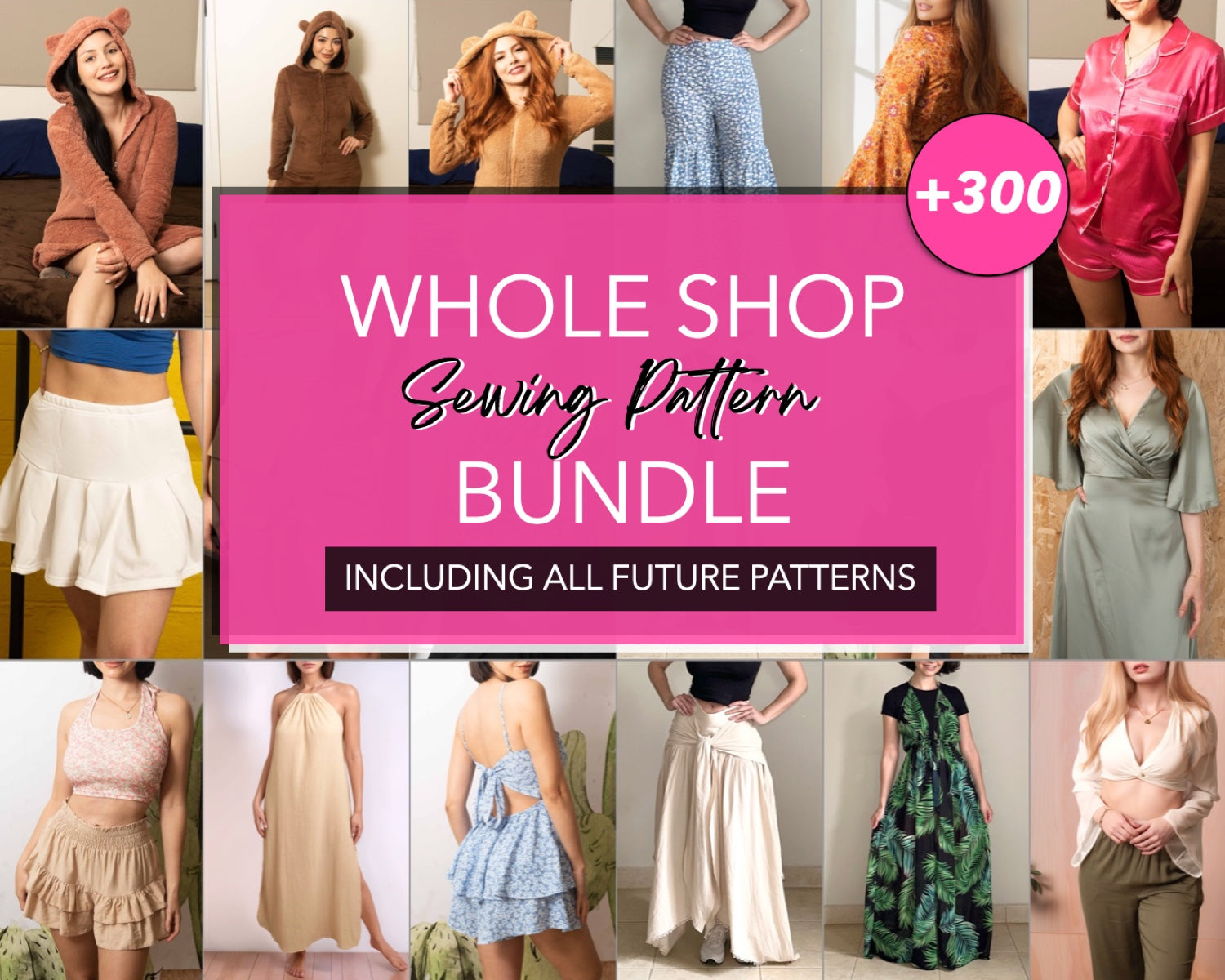 Whole Shop Bundle featuring 300+ sewing patterns 